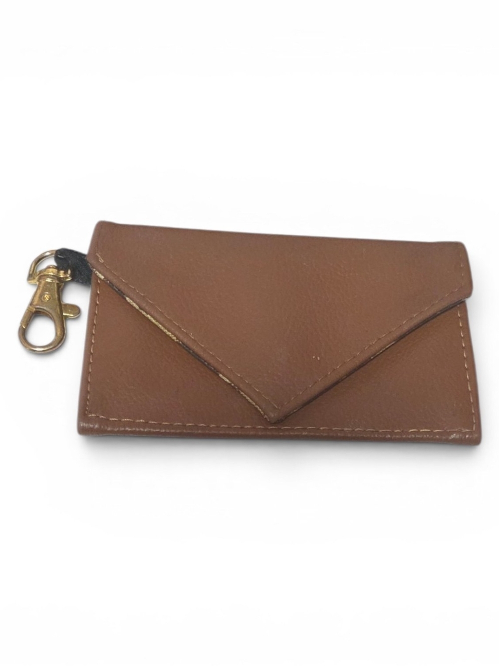Brown Leather Key & Card Holder with Lobster Clasp